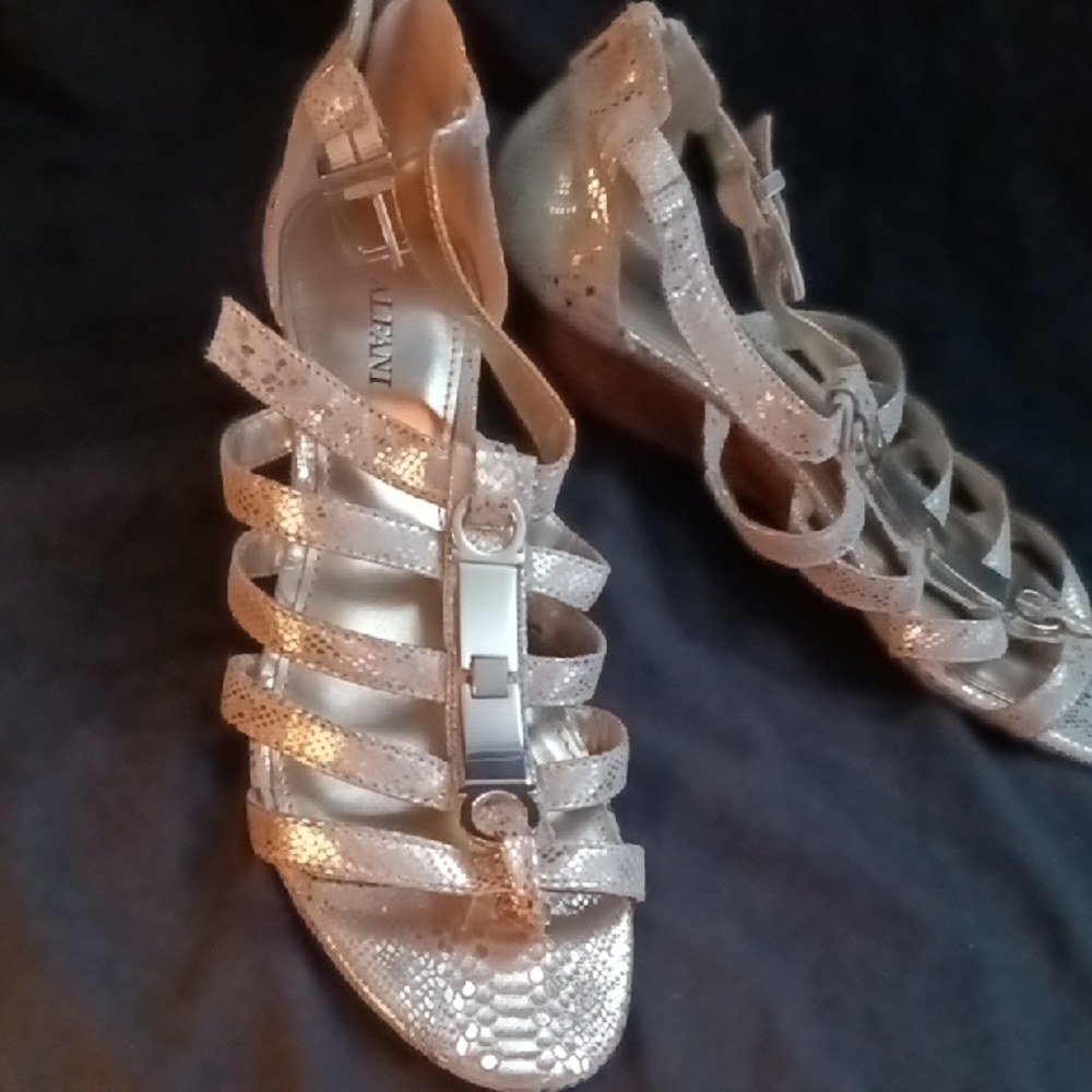 Alfani Metallic Strappy Sandals